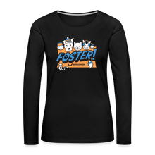 Load image into Gallery viewer, Foster Winter Logo Contoured Premium Long Sleeve T-Shirt - black