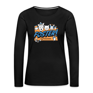 Foster Winter Logo Contoured Premium Long Sleeve T-Shirt - black