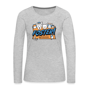 Foster Winter Logo Contoured Premium Long Sleeve T-Shirt - heather gray