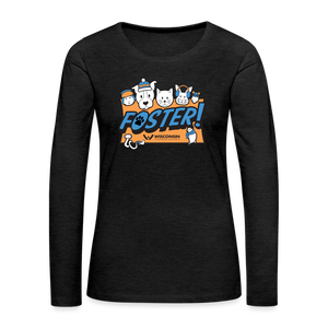 Foster Winter Logo Contoured Premium Long Sleeve T-Shirt - charcoal grey