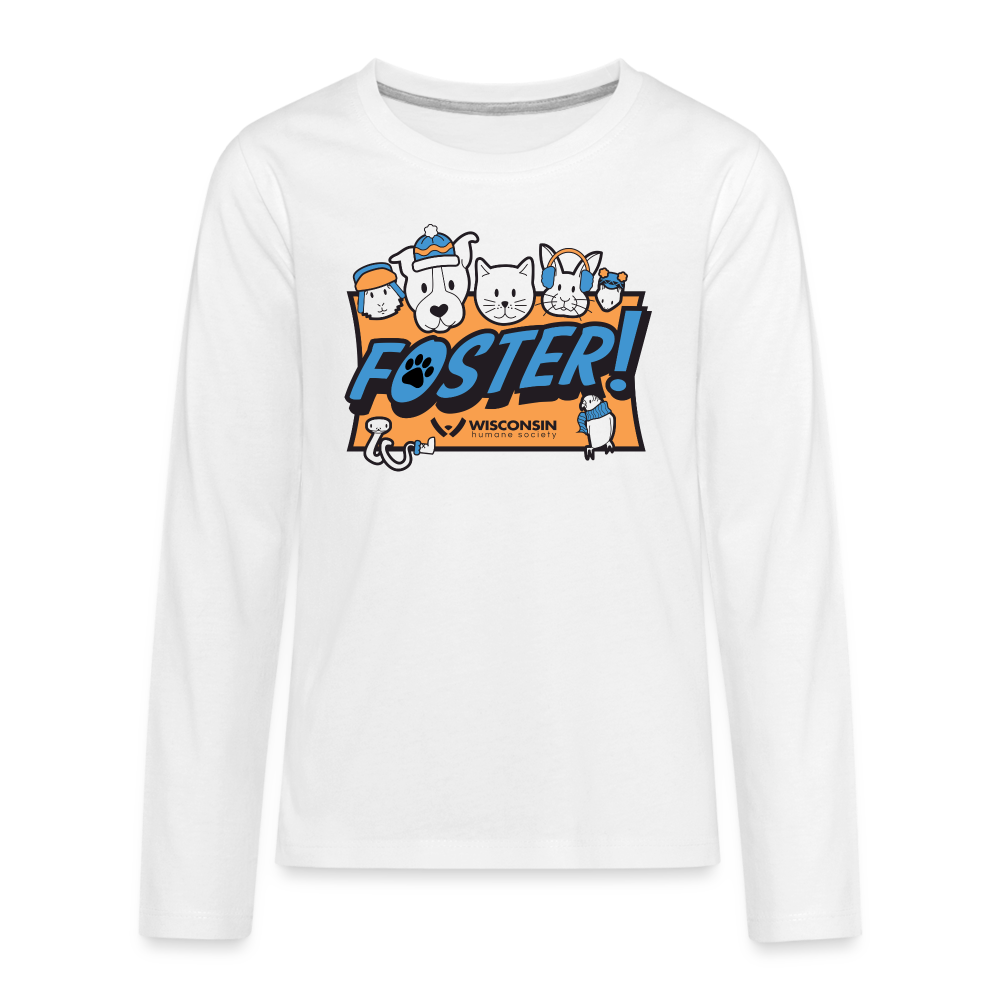 
                  
                    Foster Winter Logo Kids' Premium Long Sleeve T-Shirt - white
                  
                