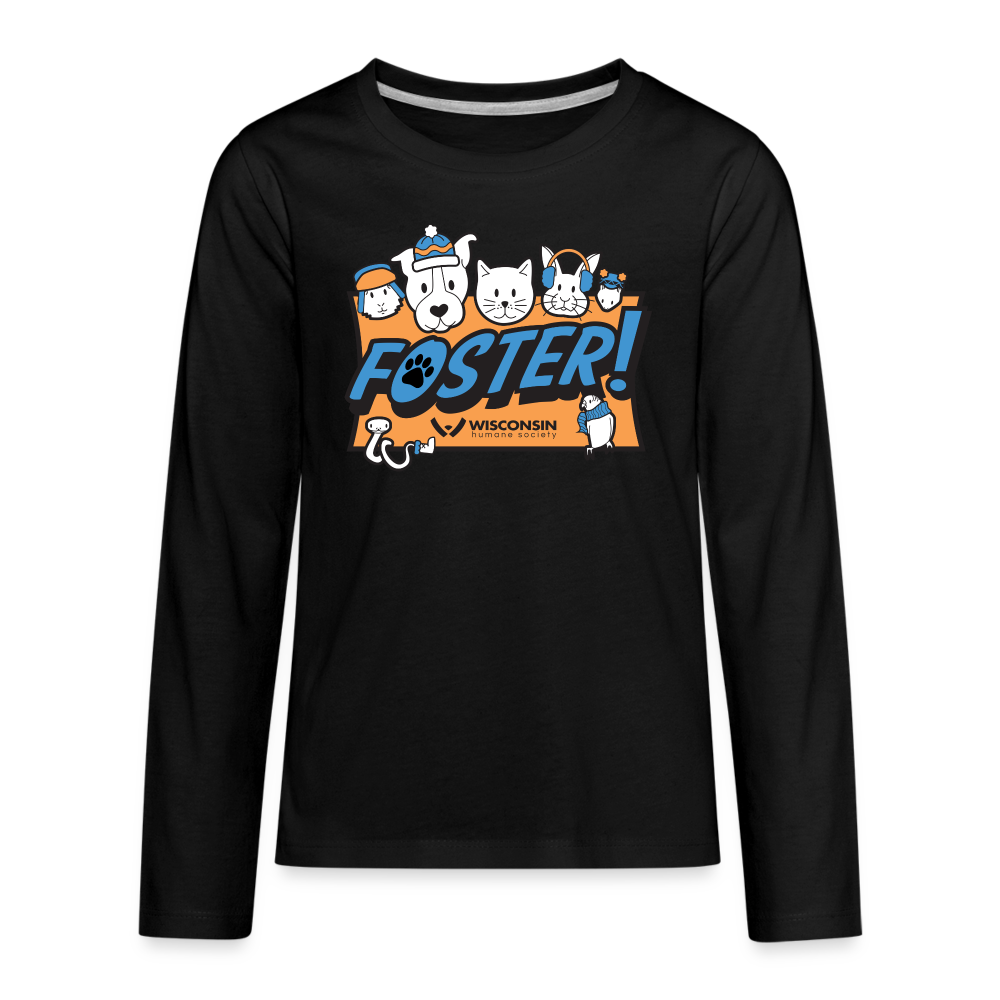 
                  
                    Foster Winter Logo Kids' Premium Long Sleeve T-Shirt - black
                  
                