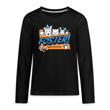 Load image into Gallery viewer, Foster Winter Logo Kids&#39; Premium Long Sleeve T-Shirt - black