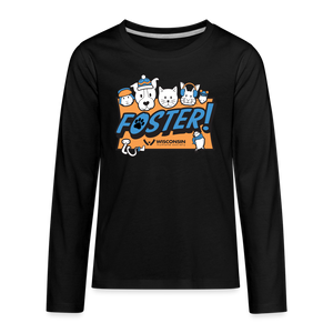 Foster Winter Logo Kids' Premium Long Sleeve T-Shirt - black