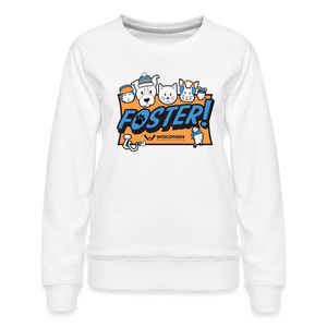 Foster Winter Logo Contoured Premium Sweatshirt - white