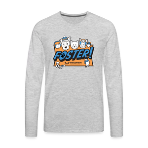 Foster Winter Logo Classic Premium Long Sleeve T-Shirt - heather gray