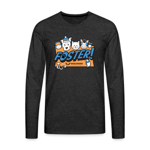 Foster Winter Logo Classic Premium Long Sleeve T-Shirt - charcoal grey