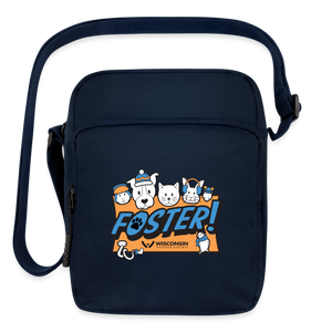 Foster Winter Logo Upright Crossbody Bag - navy