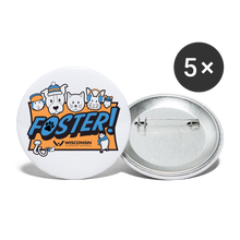 Load image into Gallery viewer, Foster Winter Logo Buttons large 2.2&#39;&#39; (5-pack) - white