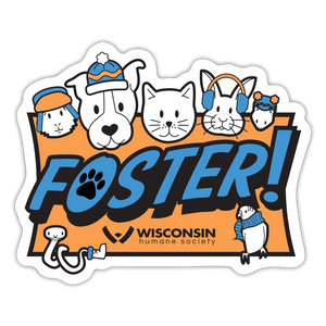 Foster Winter Logo Sticker - white matte