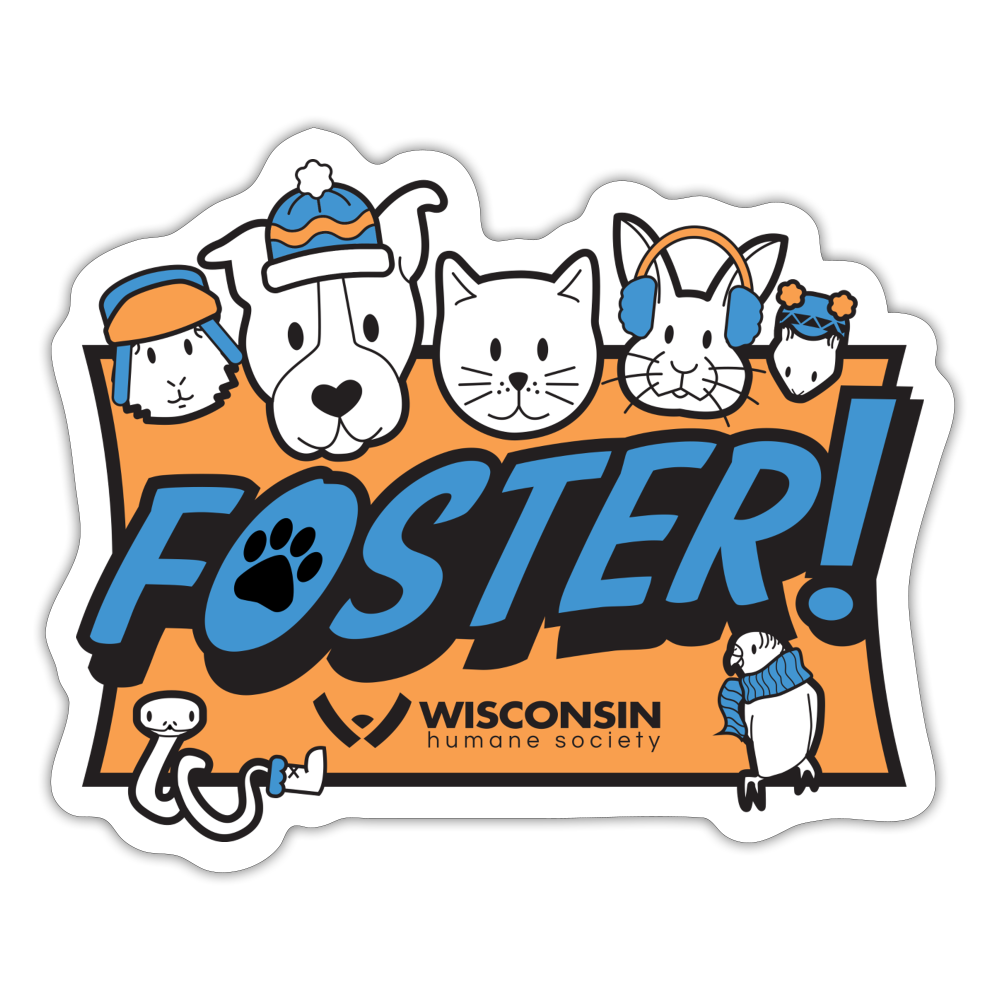 Foster Winter Logo Sticker - white matte