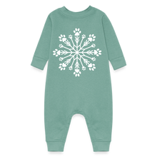 Load image into Gallery viewer, Paw Snowflake Baby Fleece One Piece - saltwater