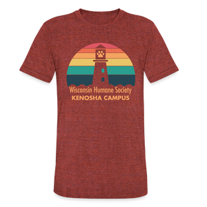 WHS Kenosha Logo Tri-Blend T-Shirt - heather cranberry