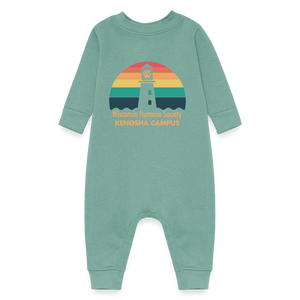 WHS Kenosha Logo Baby Fleece One Piece - saltwater