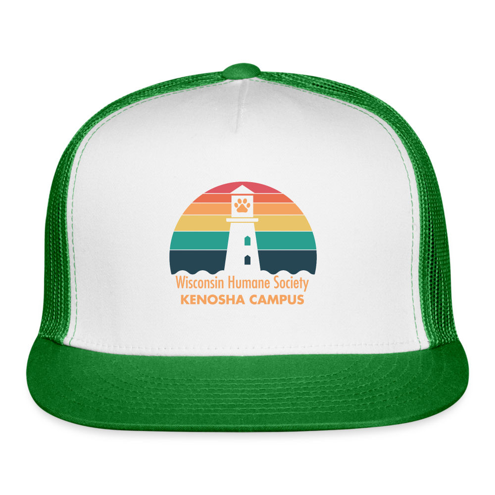 
                  
                    WHS Kenosha Logo Trucker Cap - white/kelly green
                  
                