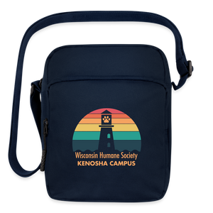 WHS Kenosha Logo Upright Crossbody Bag - navy