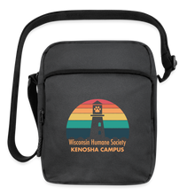 Load image into Gallery viewer, WHS Kenosha Logo Upright Crossbody Bag - charcoal grey