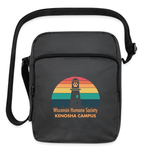 WHS Kenosha Logo Upright Crossbody Bag - charcoal grey