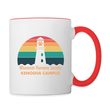 Load image into Gallery viewer, WHS Kenosha Logo Contrast Coffee Mug - white/red