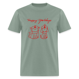 Happy Yowlidays Classic T-Shirt - sage