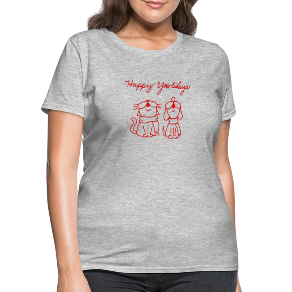 
                  
                    Happy Yowlidays Contoured T-Shirt - heather gray
                  
                