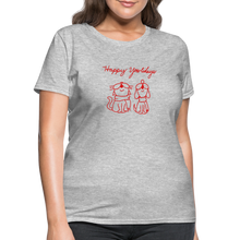Load image into Gallery viewer, Happy Yowlidays Contoured T-Shirt - heather gray