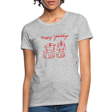 Load image into Gallery viewer, Happy Yowlidays Contoured T-Shirt - heather gray