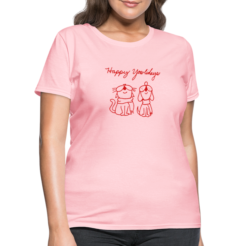 
                  
                    Happy Yowlidays Contoured T-Shirt - pink
                  
                