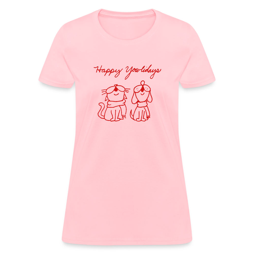 
                  
                    Happy Yowlidays Contoured T-Shirt - pink
                  
                