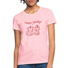 Load image into Gallery viewer, Happy Yowlidays Contoured T-Shirt - pink