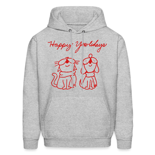 Happy Yowlidays Classic Hoodie - heather gray