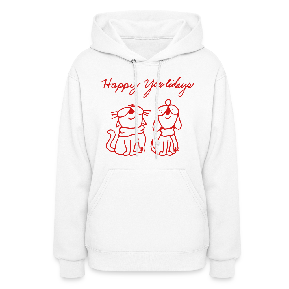 
                  
                    Happy Yowlidays Contoured Hoodie - white
                  
                