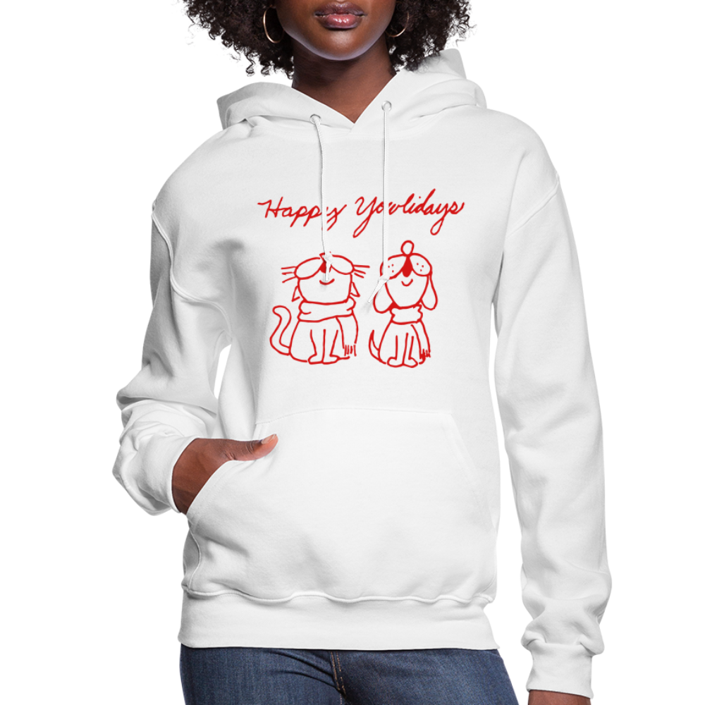 
                  
                    Happy Yowlidays Contoured Hoodie - white
                  
                