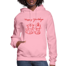 Load image into Gallery viewer, Happy Yowlidays Contoured Hoodie - classic pink