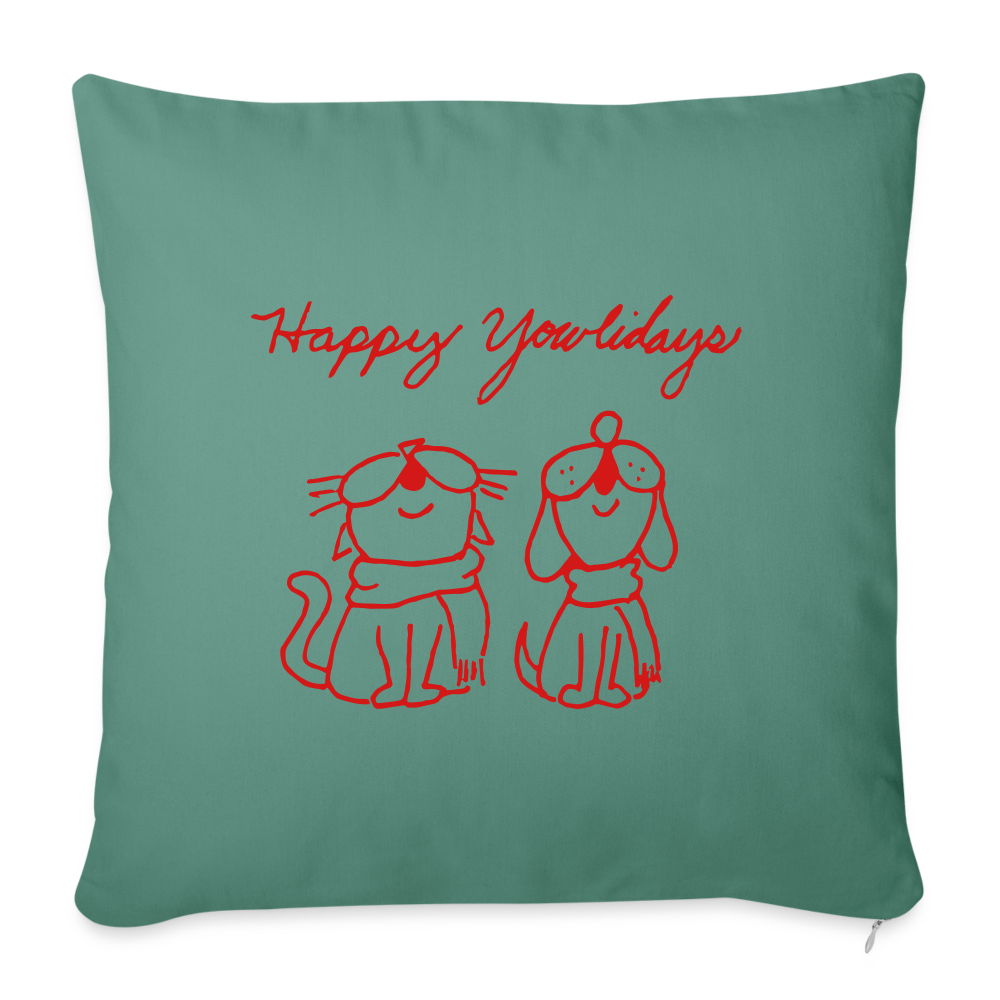 
                  
                    Happy Yowlidays Throw Pillow Cover 18” x 18” - cypress green
                  
                