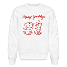 Load image into Gallery viewer, Happy Yowlidays Sparkle-Print Crewneck Sweatshirt - white