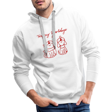 Load image into Gallery viewer, Happy Yowlidays Sparkle-Print Premium Hoodie - white