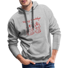 Load image into Gallery viewer, Happy Yowlidays Sparkle-Print Premium Hoodie - heather grey