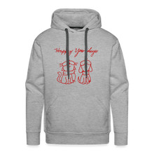 Load image into Gallery viewer, Happy Yowlidays Sparkle-Print Premium Hoodie - heather grey