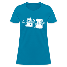 Load image into Gallery viewer, Snowfriends Contoured T-Shirt - turquoise