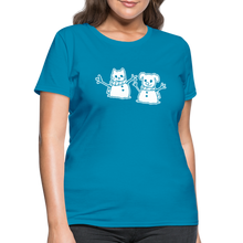Load image into Gallery viewer, Snowfriends Contoured T-Shirt - turquoise