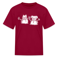 Load image into Gallery viewer, Snowfriends Kids&#39; T-Shirt - dark red