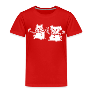 Snowfriends Toddler Premium T-Shirt - red
