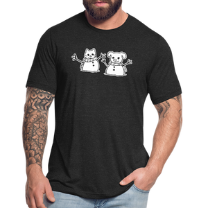 Snowfriends Tri-Blend T-Shirt - heather black