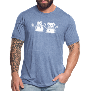 Snowfriends Tri-Blend T-Shirt - heather blue