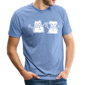 Snowfriends Tri-Blend T-Shirt - heather blue