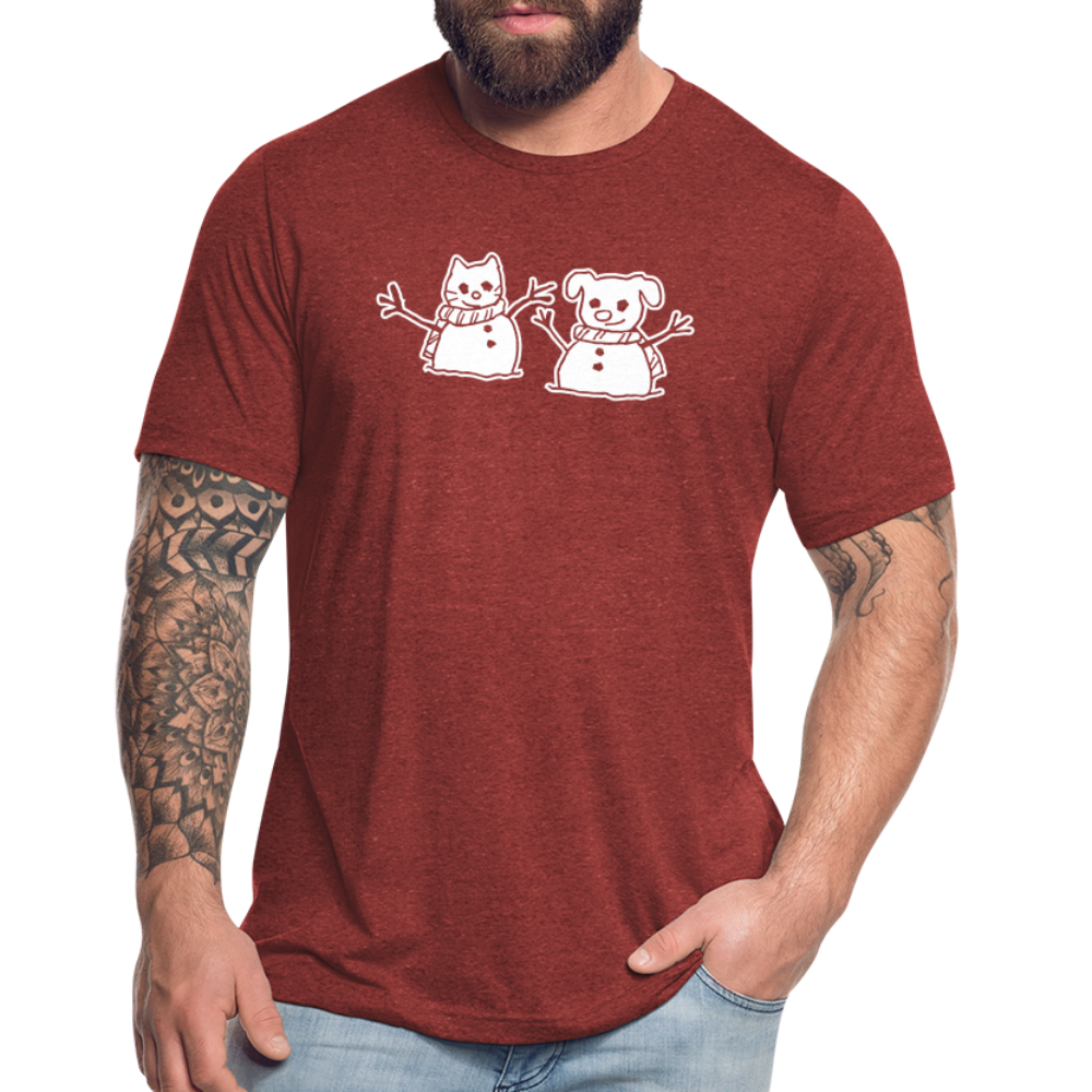 
                  
                    Snowfriends Tri-Blend T-Shirt - heather cranberry
                  
                