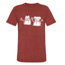 Load image into Gallery viewer, Snowfriends Tri-Blend T-Shirt - heather cranberry