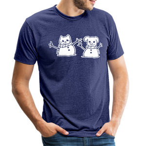 Snowfriends Tri-Blend T-Shirt - heather indigo