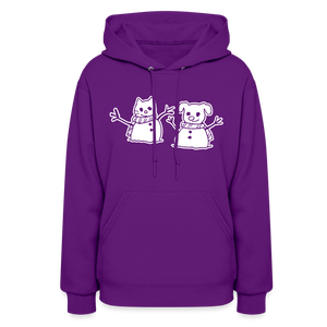 Snowfriends Contoured Hoodie - purple